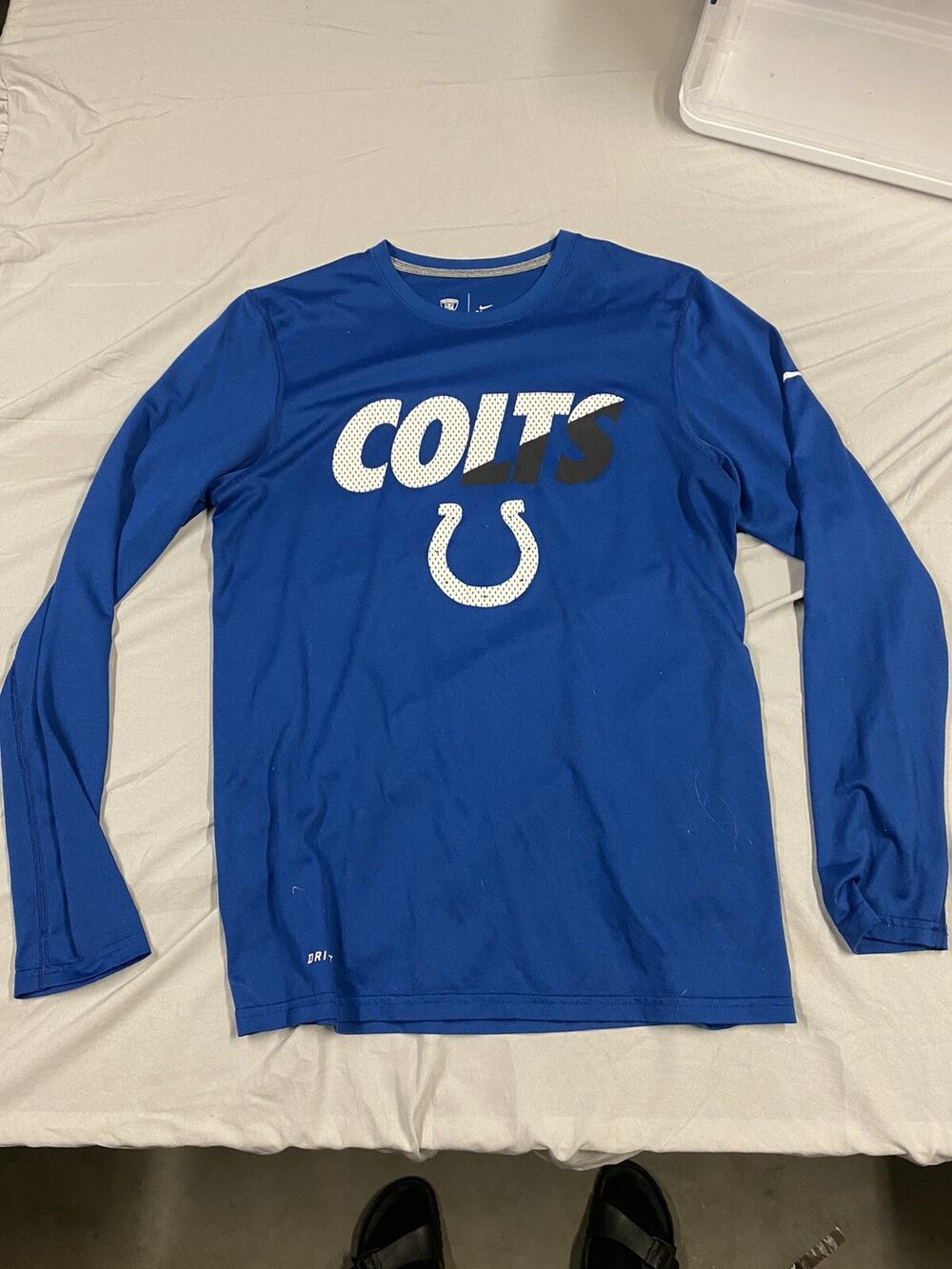 Indianapolis Colts Nike Dri-Fit Long Sleeve Shirt Men's Blue Used Small Blue